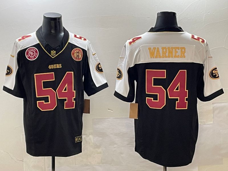 Men San Francisco 49ers #54 Warner Black Gold Thanksgiving three generations 2025 Nike Limited NFL Jersey style 5->san francisco 49ers->NFL Jersey